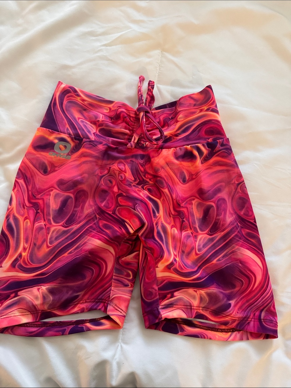 Scrunch butt Brazilian Vibrant Pink & Purple Swirl Athletic Shorts